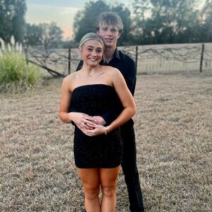 Black Strapless Mini Dress